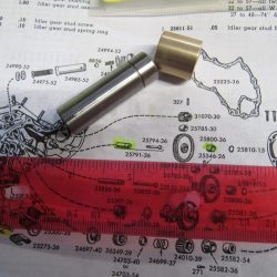 Harley Knucklehead,Panhead,Shovel,Idler Gear Stud and Bushing Kit. 1936-69. P/N 25791-36