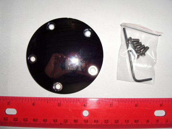 Harley Twin Cam Chrome Domed Ignition System Cover 5-Hole 1999-up - Image 3