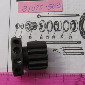 Harley Servi-car Generator Drive Gear With Oil Slinger 1958-73 P/N 31075-58B