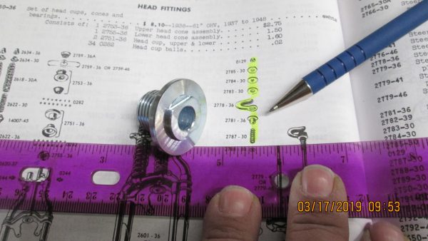 Harley Knucklehead,Panhead Damper Stem Screw 1937-48 P/N 46757-36