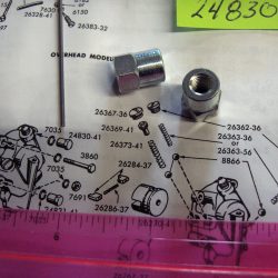 Harley Big Twin Flathead and 45 Flathead Oil Pump Nut..  1937-73.  P/N 24830-41