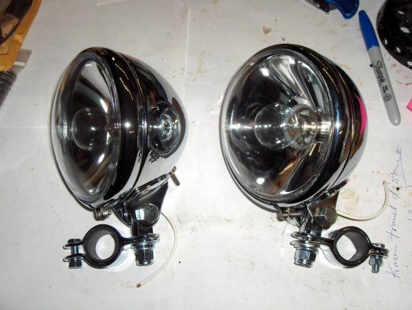 Harley Knucklehead,Panhead,45 Flathead,Spotlamp Assembly Set with Bulbs - Image 5