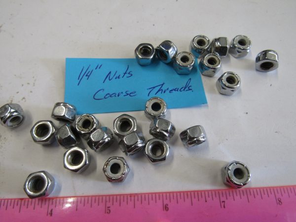 Chrome Fine Thread or Coarse Thread Nylon Lock Nuts.. 1/4",,5/16",,3/8" - Image 4