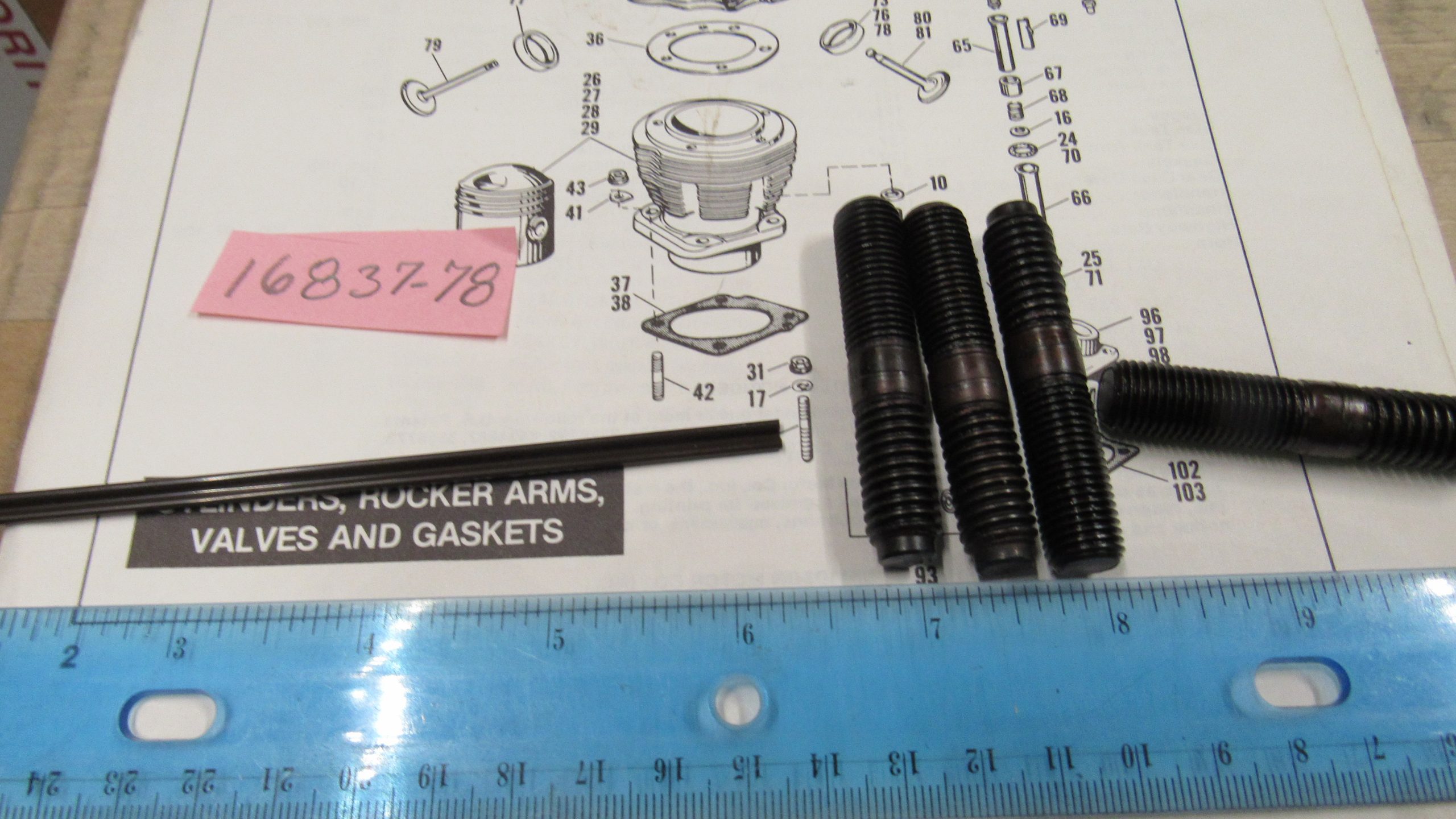 Harley Shovelhead Cylinder Base Studs 1978-84 P/N 16837-78 **QTY 4**