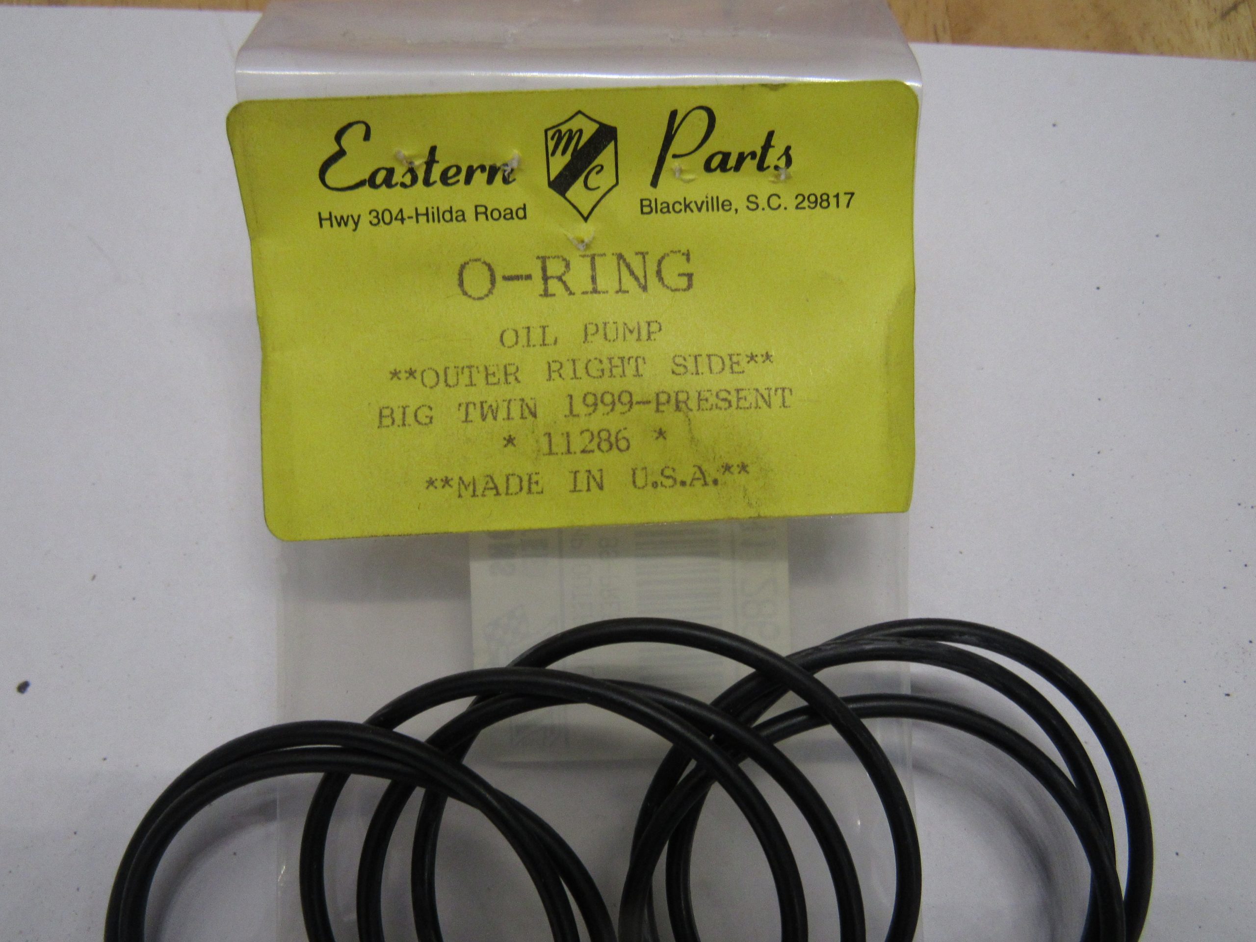 Harley Twin Cam Oil Pump Outer Right Side O-Ring 1999-Up? P/N 11286 - Image 2