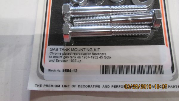 Harley 45 Flathead Solo and Servi-car Chrome Gas Tank Mounting Kit 1937-UP? - Image 2