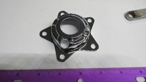 Harley Knuckle,Pan Chrome Wheel Hub Thrust Bearing Cover 1955-66 P/N 43566-55 - Image 2