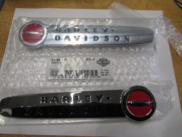 Harley Knucklehead,Panhead Fuel Tank Emblems 1947-50..P/N 61769-47 - Image 2