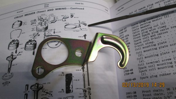 Harley 45 Flathead Distributor Band Control Bracket 1937-46. P/N 32736-37
