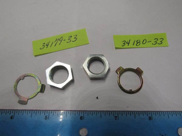 Harley Big Twin Tranny Shifter Finger Bushing Nut & Lock Kit 1935-84. P/N 34179-33 & 34180-33 - Image 2
