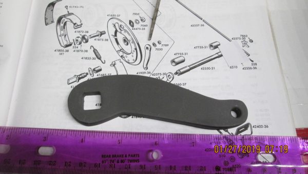 Harley Knuckle,Pan,Rear Mechanical Brake Lever*PARKERIZED* 1936-57 P/N 41929-36
