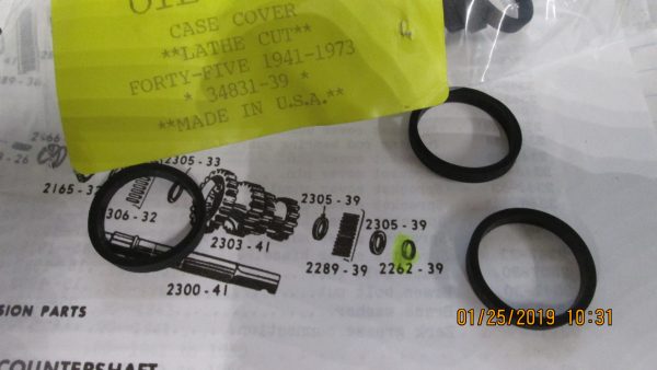 Harley 45 Flathead Solo & Servi-car Case Cover Oil Seal 1941-73 P/N 34831-39 - Image 2