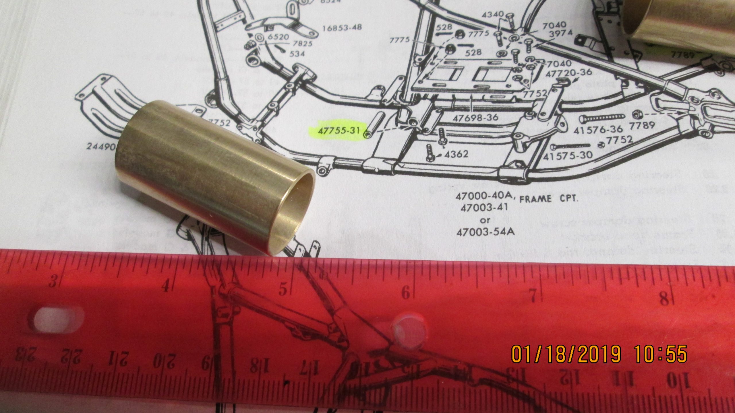 Harley Knucklehead,Panhead Brake Cross Over Shaft Bushings 1937-57 P/N 47755-31 - Image 3