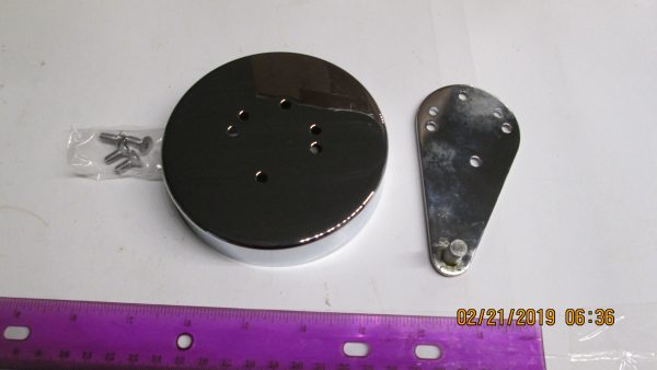Harley Panhead, Chrome Ratchet Top Cover & Lever. 1974-78 - Image 3