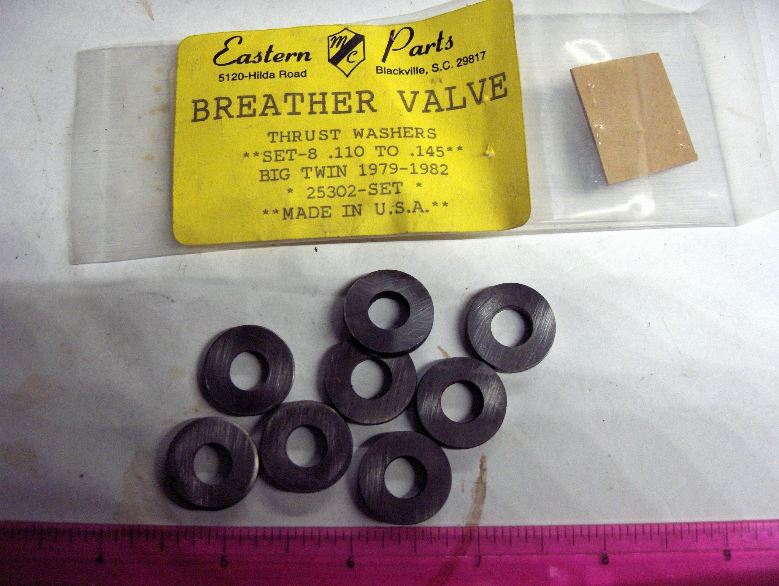 Harley Shovelhead Breather Valve Thrust Washers  1979-82