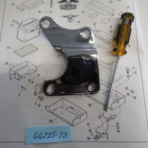 Harley Shovelhead Chrome Starter(Hitachi) Bracket 1974-84  P/N 66225-73