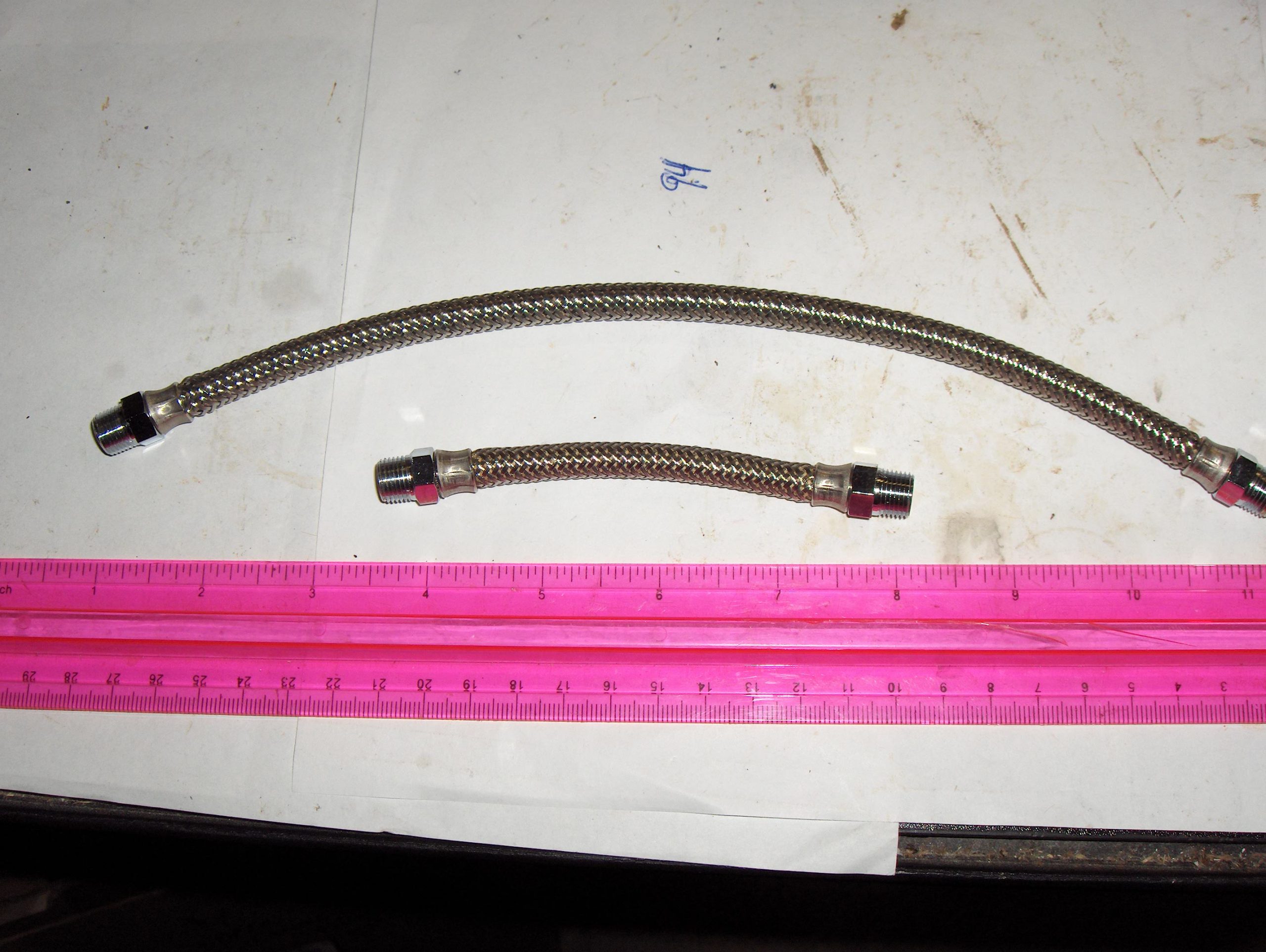 Harley Shovelhead Braided Rocker Cover Oil Lines   1966-84 - Image 2