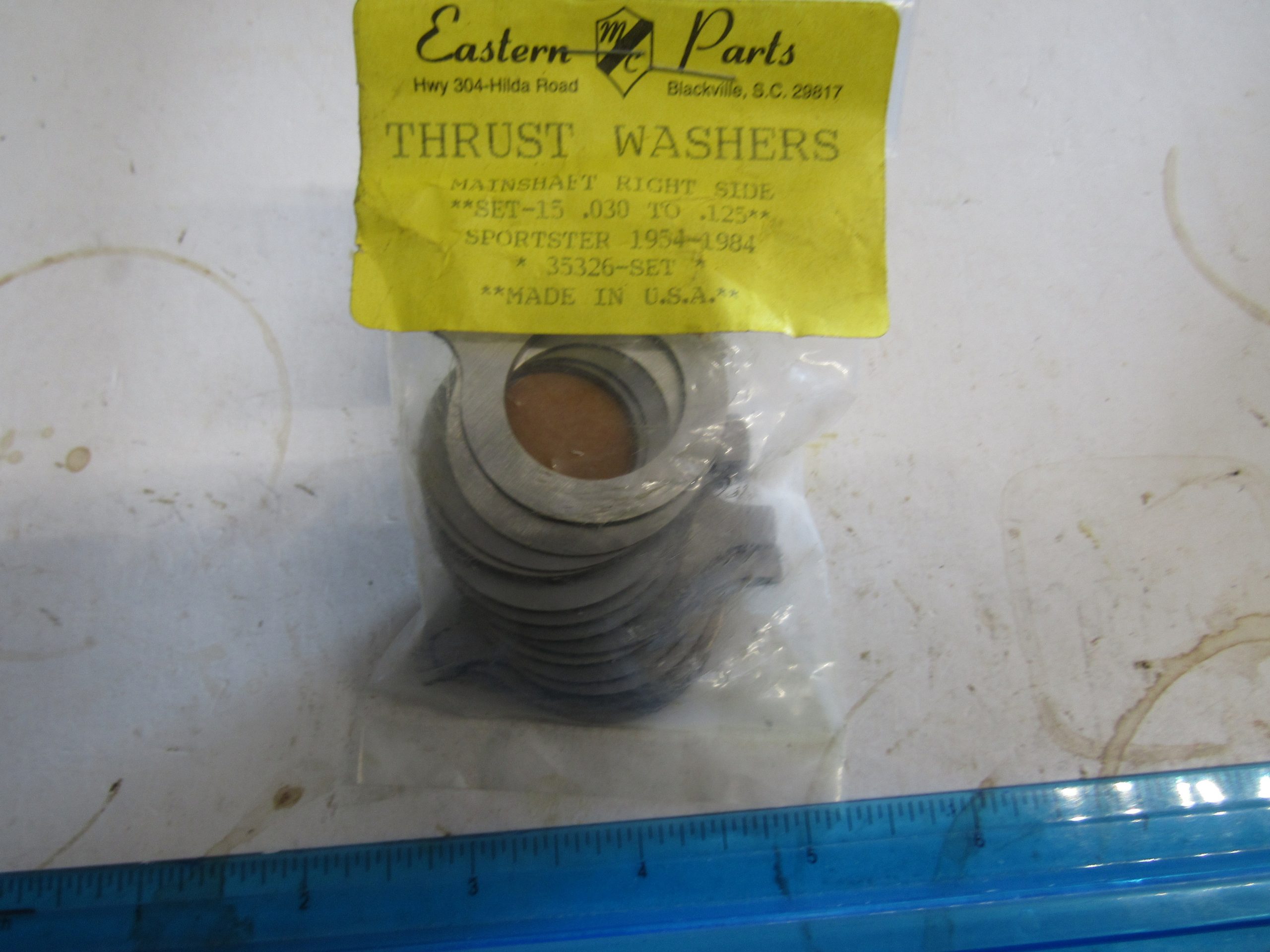 SPORTSTER TRANSMISSION MAINSHAFT RIGHT THRUST WASHERS .030-.125 Sold each