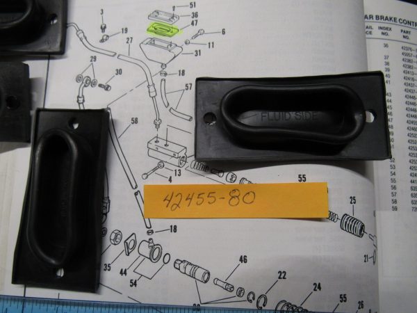 Harley Shovel,Evo,Rear Master Cylinder Reservoir Gasket 1980-UP?? P/N 42455-80