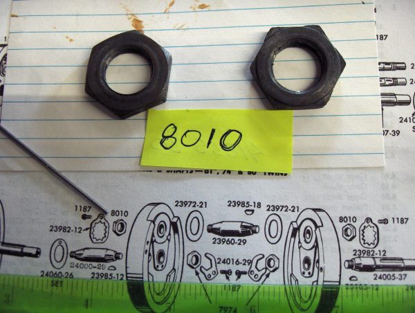 Harley 45 Flathead Solo and Servi-car Crank Pin Nuts  1929-73 P/N 8010 - Image 2