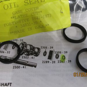 Harley 45 Flathead Solo & Servi-car Case Cover Oil Seal 1941-73 P/N 34831-39