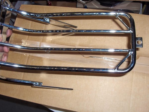 Harley Evo Softail Chrome Luggage Rack for Bobbed Rear Fenders  1985-99 - Image 4