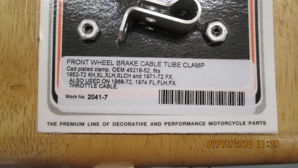 Harley Sportster Brake Front Cable Tube Clamp.. 1954-72  P/N 45218-52 - Image 2