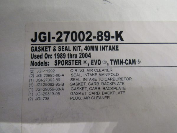 Harley Evo Twin Cam,James Intake Manifold Seal Kit  1989-UP?? - Image 2
