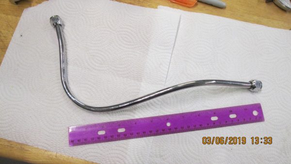 **USED** Harley 45 Flathead Chrome Engine Feed Line. - Image 3