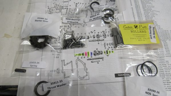 Harley 45 Flathead & Servi-Car Transmission Countershaft Parts Kit.1941-63..