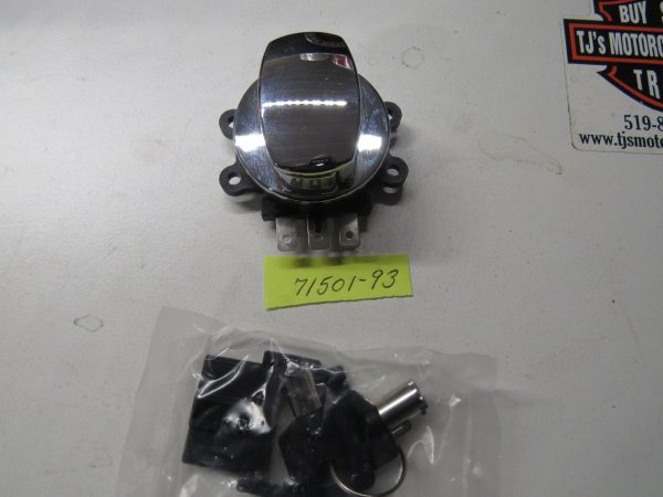 Harley Evo's,Twin Cam,Chrome Ignition Switch  1993-2002 P/N 71501-93