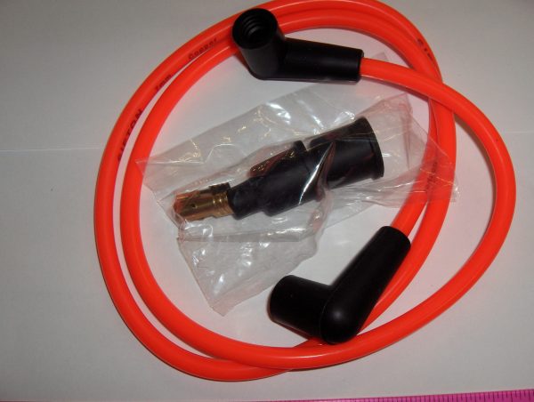 Universal Orange Copper Core 7mm Spark Plug Wire Kit