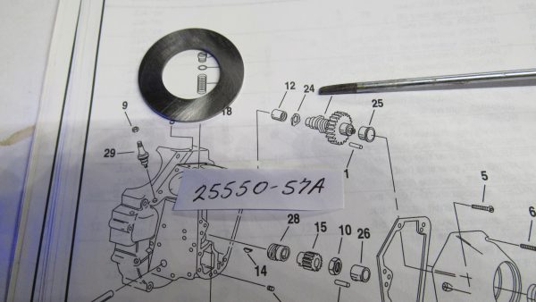 Harley Evolution Cam Gear Thrust Plate Washer. Round Style 1991-99 P/N 25550-57A - Image 2