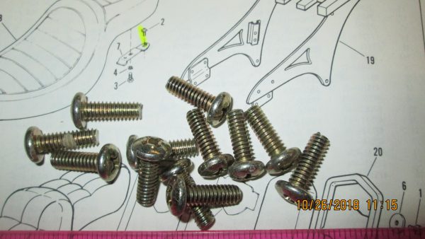 HARLEY SPORTSTER,SHOVELHEAD POZIDRIV PAN HEAD SCREW 1/4"-20 x 3/4 " P/N 2607