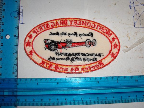 Harley,Indian,Customs, Vintage Style "Drag Strip" Motorcycle Jacket Patch - Image 2