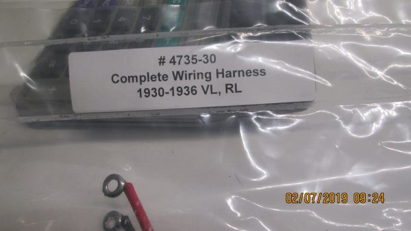 Harley VL,RL,Flathead.Complete Cloth Wiring Harness 1930-36. P/N 4735-30