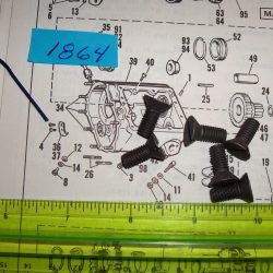 Harley Knucklehead,Panhead,Shovelhead Kick Starter Bumper Plate Screws 1936-E84  P/N 1864B