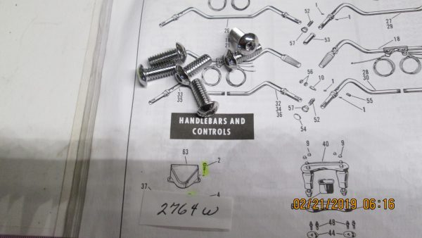 Harley Panhead Stem Cover Chrome Button Head Screw 1960-84 P/N 2764W - Image 3