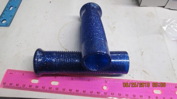 Harley,Sportster,Shovel,Choppers Blue Metal Flake Grip Set *OLD SCHOOL* 1974-UP? P/N 56206-74