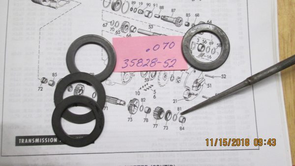 Harley Sportster Low Gear Countershaft Thrust Washer .070 P/N 35828-52