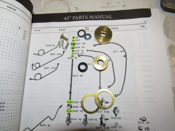 Harley,Knucklehead,Panhead,Flathead,Petcock Shut Off Knob and Collar Set 1941-65 - Image 2