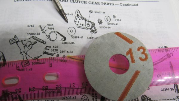 Harley,Knuckle,Panhead Foot Clutch Friction Disc *Molded* 1941-51.P/N 36899-41 - Image 3