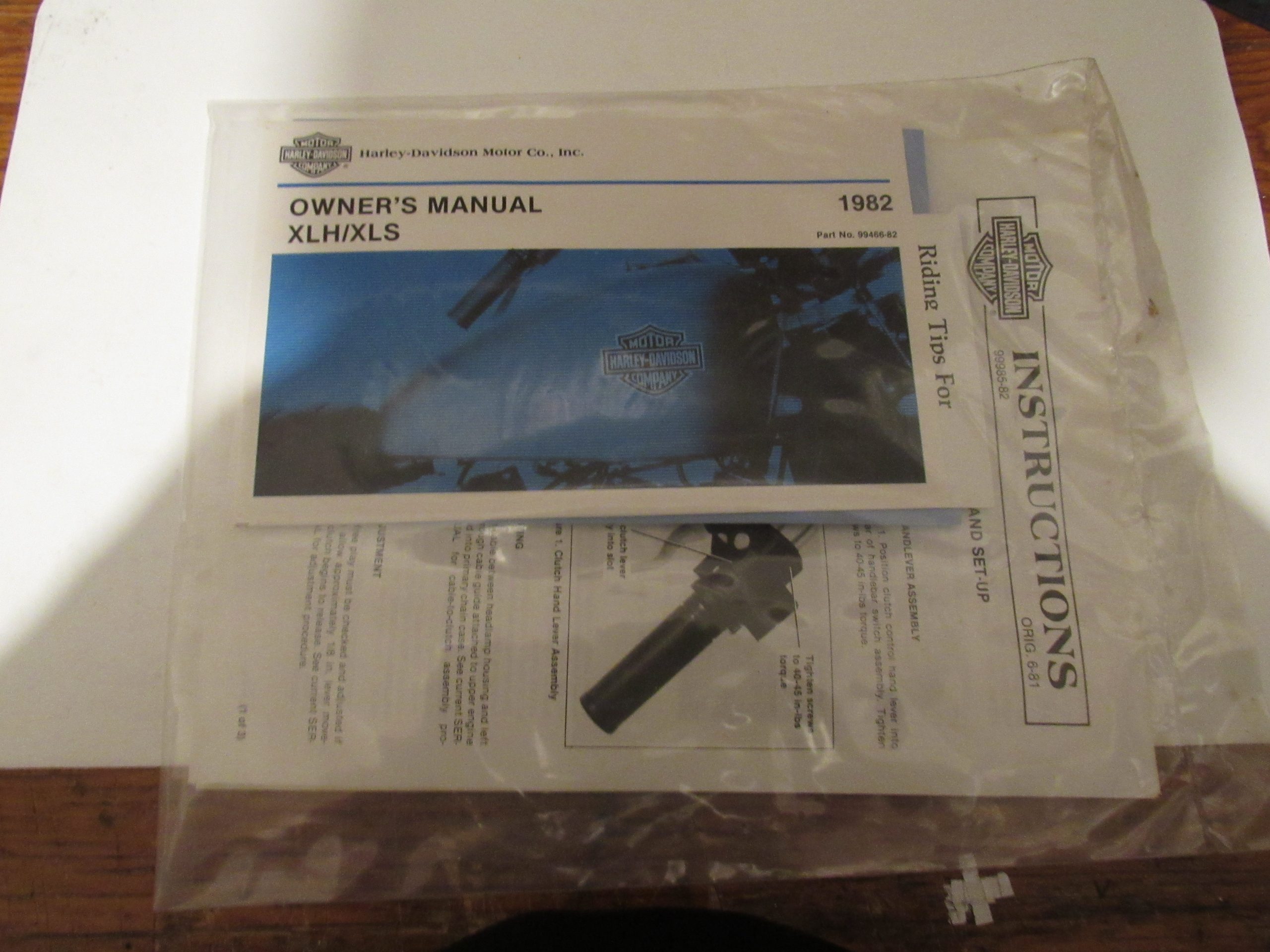 Genuine Harley Sportster Owners Manual XLH,XLS.. 1982 **NOS** - TJs ...