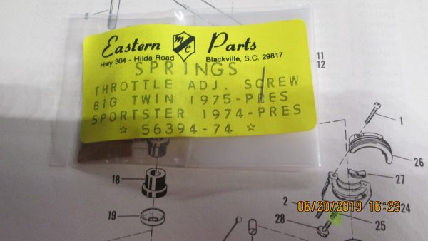 Harley Sportster,Big Twin Throttle Adjusting Screw Spring 1974-UP?. P/N 56394-74