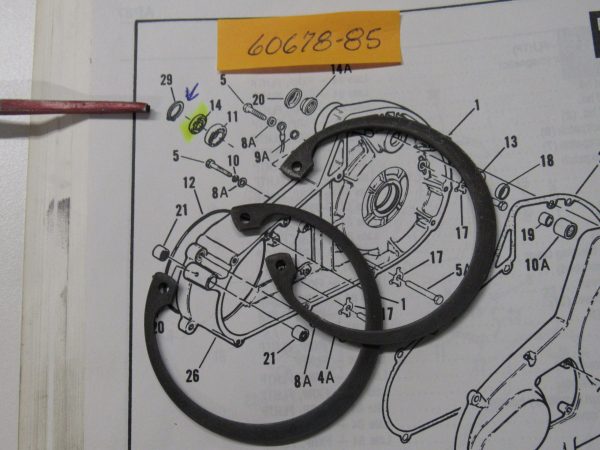 Harley Evolution,Twin Cam,Inner Primary Bearing Retaining Ring 1985-2006