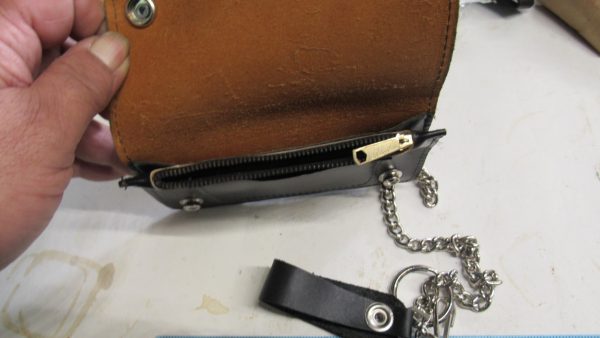 Biker Style Wallet with Chain.. **Only 6" Long** - Image 3