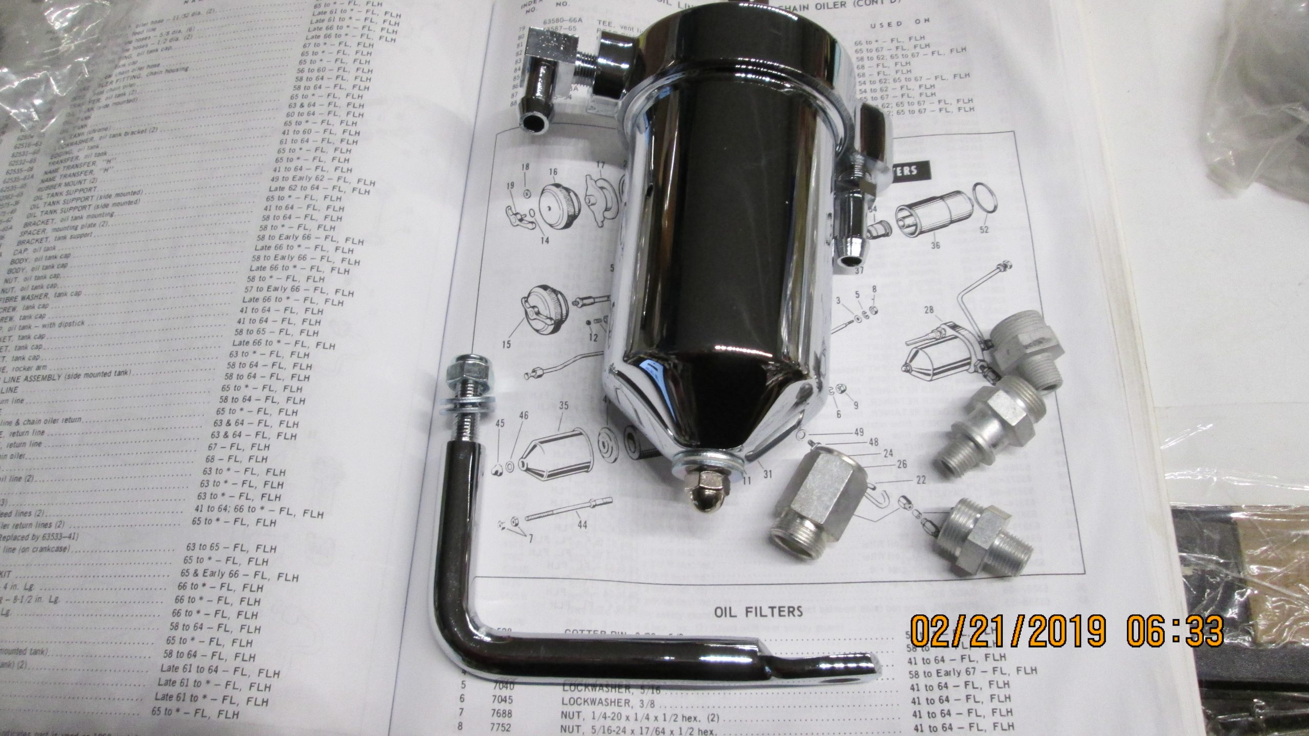 Harley Panhead Oil Filter Canister Kit .1958-64