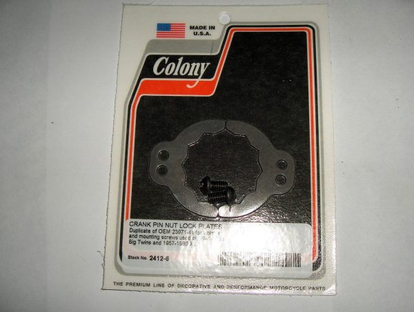 Harley Knucklehead, Panhead,Sportsters Crankpin Nut Lock Plates & Screws - Image 2