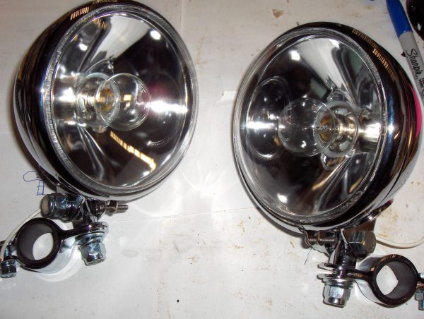 Harley Knucklehead,Panhead,45 Flathead,Spotlamp Assembly Set with Bulbs - Image 4