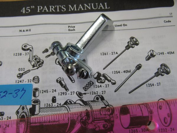 Harley 45 Flathead Solo M-88 Linkert Throttle Lever 1937-48 P/N 27252-37 - Image 3